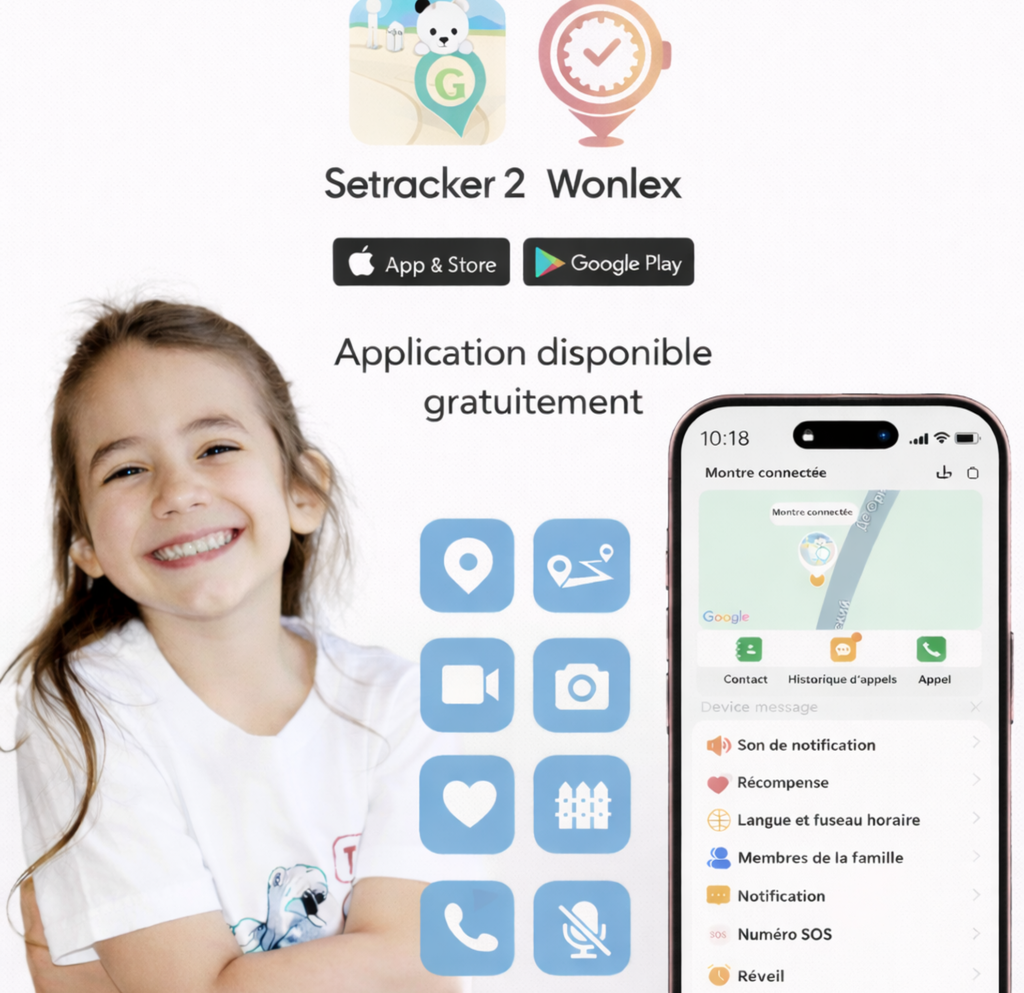 Montre connectée enfant 4G avec GPS, appel vidéo, bouton SOS – Nomikids Move